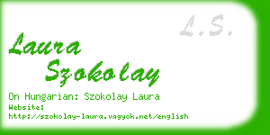 laura szokolay business card